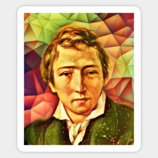 Heinrich Heine Snow Portrait | Heinrich Heine Artwork 15 Sticker